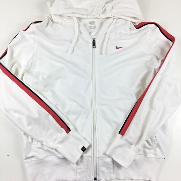 white athletic zip up